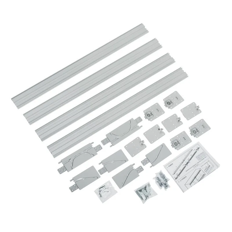 Clothing cabinet referral sliding track hanging cabinet dining side cabinet translation sliding door guide rail