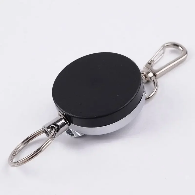 1pcs Easy Pull Buckle 4 High Resilient Telescopic Rope Key Ring Anti Lose Anti-theft Stretch Keychain Outdoor Camping Hiking