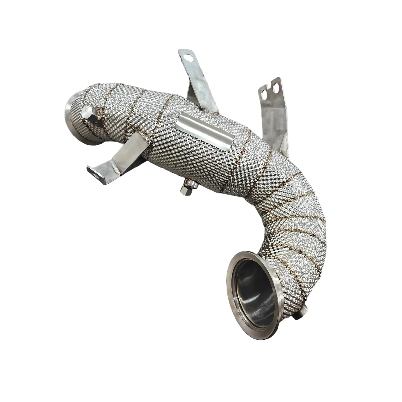 أنبوب دافل حراري متدلي لسيارة Mercedes-Benz A45 A45S AMG W177 M139 2.0T 2019+ أنبوب سفلي للسباق #4