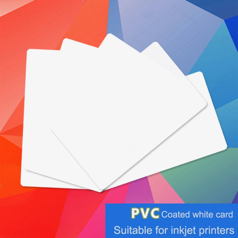 100pcs/lot PVC PLASTIC Blank ID Card without Chip Card Double Sides Available for Card Inject Printer