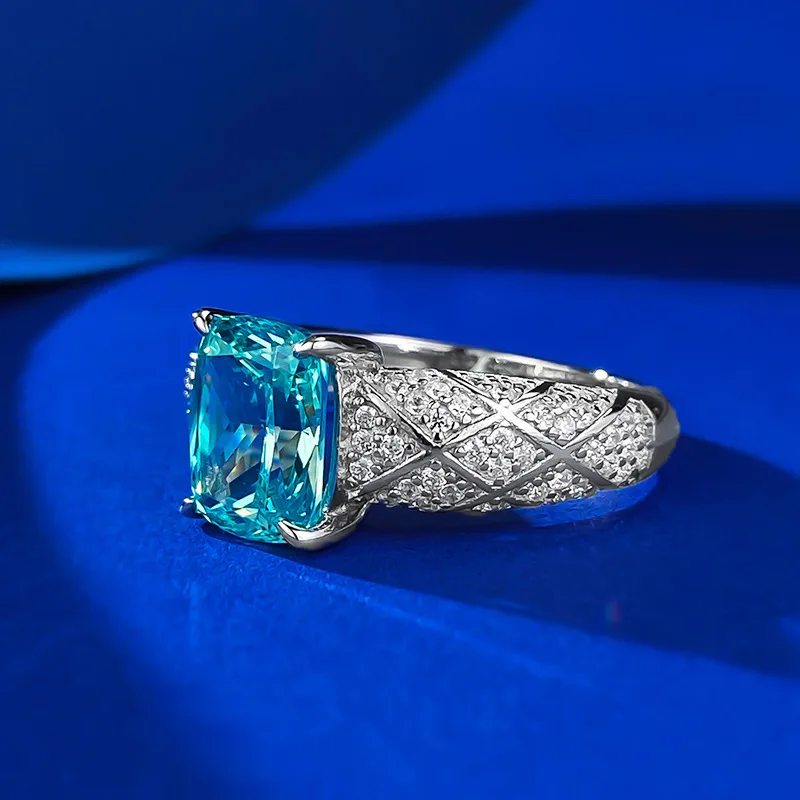 S925 خاتم صائدة الأحلام من الفضة الإسترليني ، مجوهرات باليبا العصرية ، شكل مربع صغير سمين ، 7*9