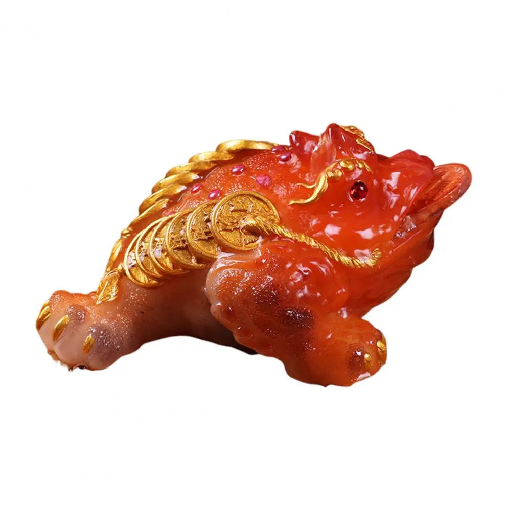 Lucky Toad Figurine Color Changing Resin Toad Tea Pet Ornament for Home Office Desk Decor Wealth Kung Fu Tea Set Ceremony