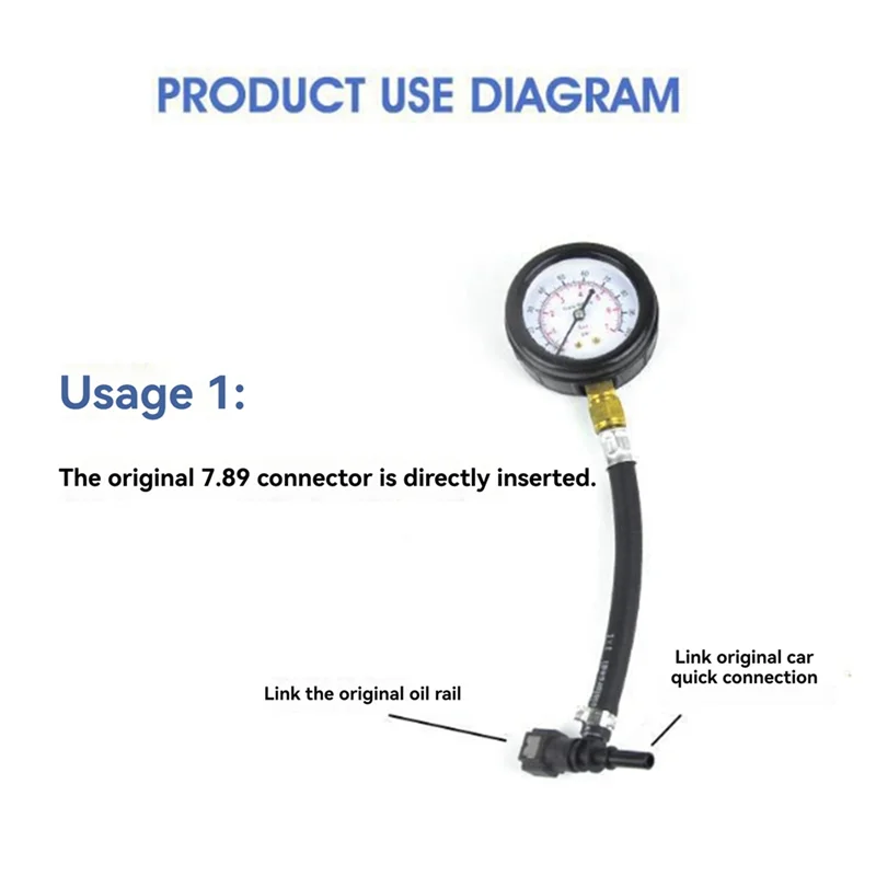 A005-Auto Repair Tester Auto Fuel Pressure Test Kit Fuel Injection Pump Pressure Tester For Car Motorcycle Truck B