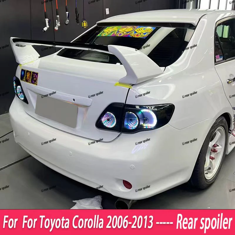 

For Toyota Corolla Car Tail 2006 2007 2008 2009 2010 2011 2012 2013 ABS Material Primer Color Rear Window FD2 GT Spoiler Wing