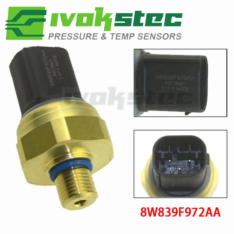 

Датчик давления в топливной рампе для Ford Edge Focus 2.0L Ecoboost 2012-2016 гг. 8W83-9F972-AA BM5Z-9F972-A BM5Z9F972A 8W839F972AA