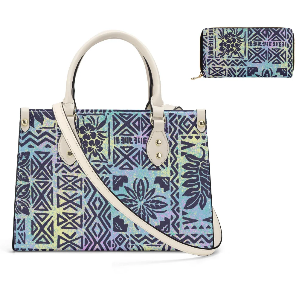

Summer Polynesian Island Style Fiji Art Print Tote Bag Luxury Crossbody Purse Women'S Mom Shoulder Bag High Quality Pu Bag