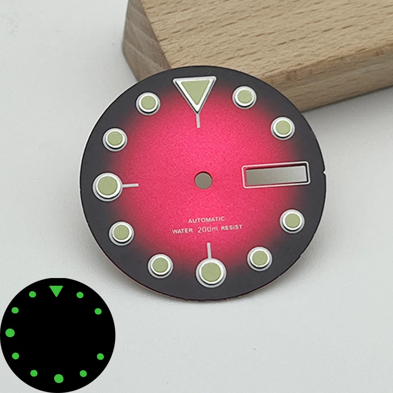 Esfera de reloj de 28,5mm compatible con NH35, NH36, 7S26, movimiento automático para SKX007, SKX009, SKX173, SRPD, esfera de abulón, atún, Canne,