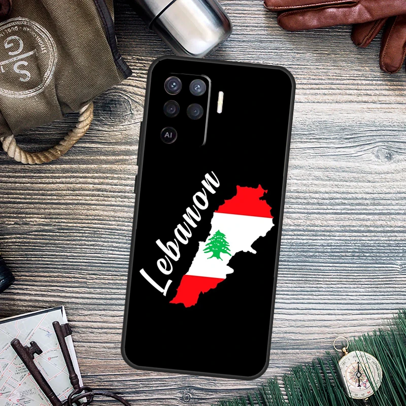 Lebanese Lebanon Flag For OPPO A79 A54 A74 A94 A58 A78 A98 A5 A9 A53 A52 A72 A15 A16 A17 A57 A77 A76 A96 Case