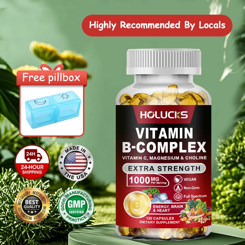 

Yimiduk Premium Vitamin B Complex Capsules, with Biotin & Folate, Support Promotes Healthy Hair, Skin & Hormone Balance, Non-GMO