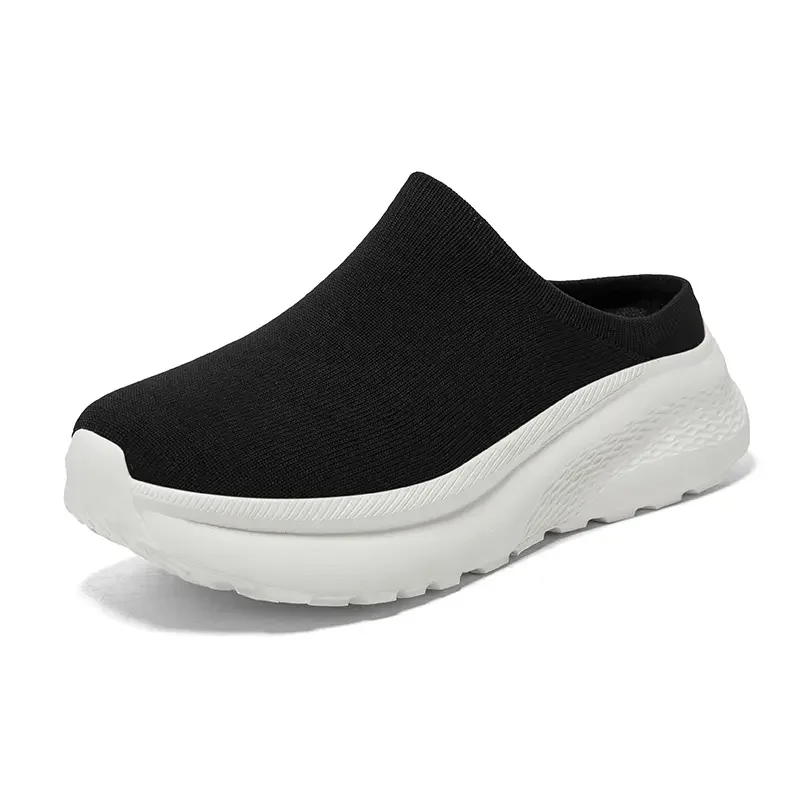 

Модные мужские теплые тапочки для дома и улицы, с мехом и хлопком, дышащие, полуоткрытые, для мужчин