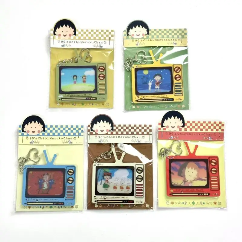 Chibi Maruko-Chan Anime Merchandise Childhood Memories Series Creative Tv Design Keychain Bag Zipper Decoration Festival Gifts