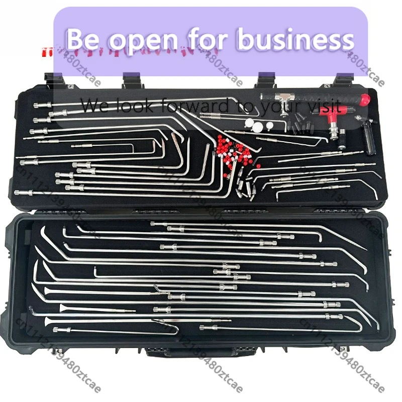 50Pcs Dent Hook Set Quick Disassemble Auto Body Paintless Dent Repair Tool Replaceable Handle