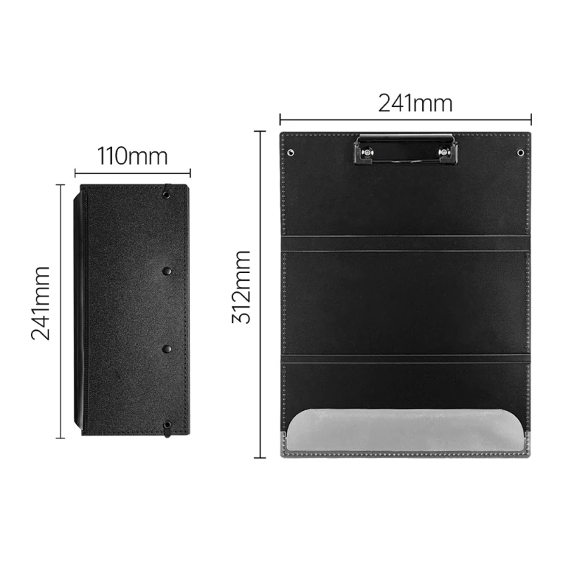 Nursing Clipboard Foldable Handheld Folders Portable Writing Board 3 Layers Secure Paper Grip for Students Office Supplies