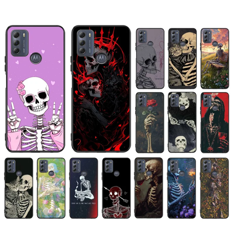 

Phone Case For Moto G85 G55 G05 G14 G75 G31 G50 G10 G20 G30 G60 G13 G32 G84 G54 G53 G72 G24 Power Skeleton Art