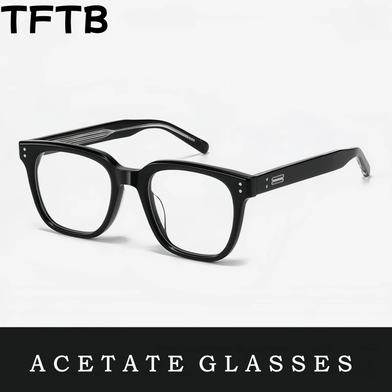 

TFTB Luxury Acetate Men's Glasses Retro Square Small Size Women's Fashion Eyewear Optical Prescription Eyeglasses Frame BC-8048