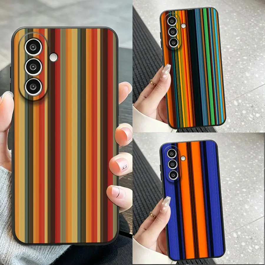 Colorful Vertical Stripe Case for Samsung Galaxy A57 A05 A37 A53 A17 A06 A50 A55 A15 A73 A51 A25 A16 A52 A36 Phone Cover A70 A41