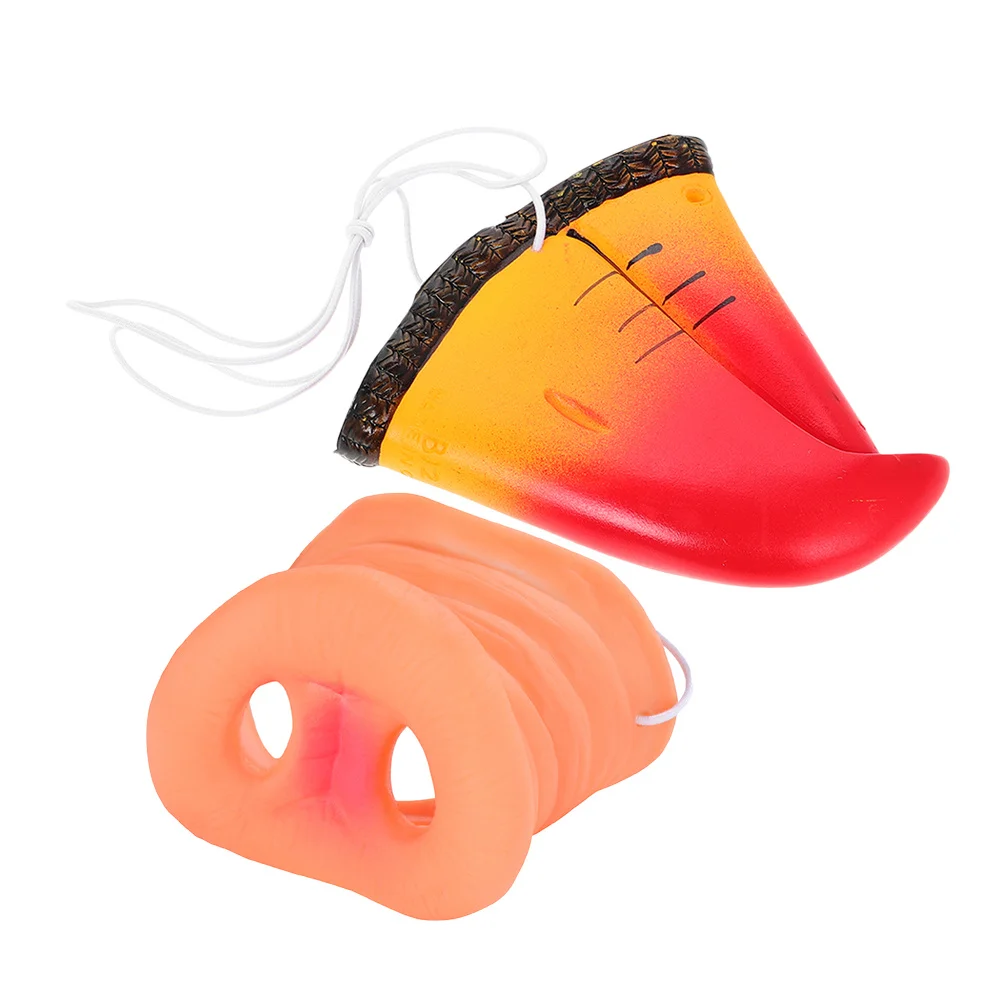 ชุดแต่งกายสัตว์เหมือนจริง 4 ชิ้น ชุดจมูกสัตว์ ชุดจมูกหมูและจมูกนก สำหรับงานคอสเพลย์ งานเทศกาล งานปาร์ตี้ งานแฟนซี งานคาร์นิวัล งานแต่งกาย