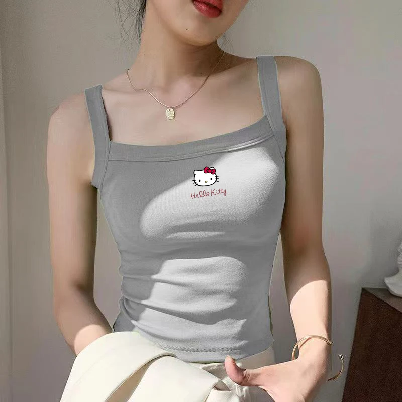 Summer New Thread Suspender Vest For Versatile Sleeveless Bottoming And Slimming Sports Bra Women Top Tops Tees Women\'s Clothing