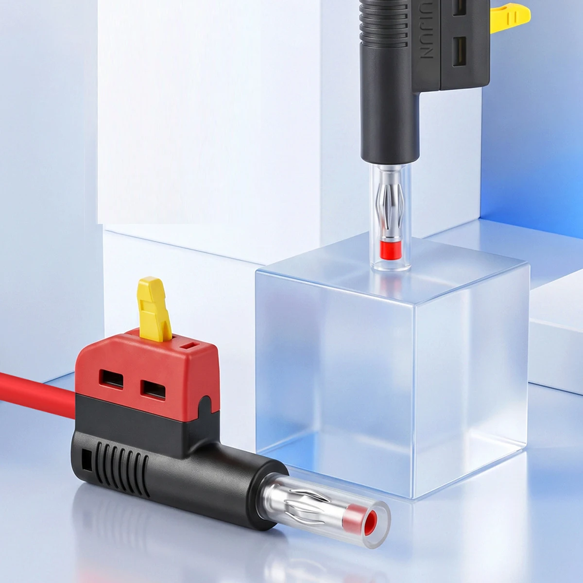 4mm Quick‑Connect Banana Plug 32A High Current Retractable Transparent Protective Sleeve Solder‑Free Electrical Test Connector