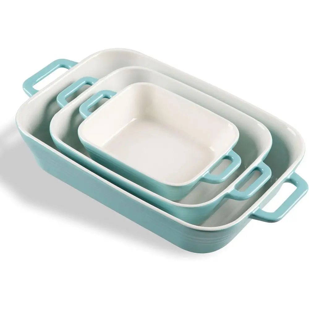 

Casserole Dishes, 9x13 Baking Pans Set, Cooking, Cake, Banquet, Daily Use, Bakeware Set, Porcelain Baking Dish, Lasagna Pan Deep