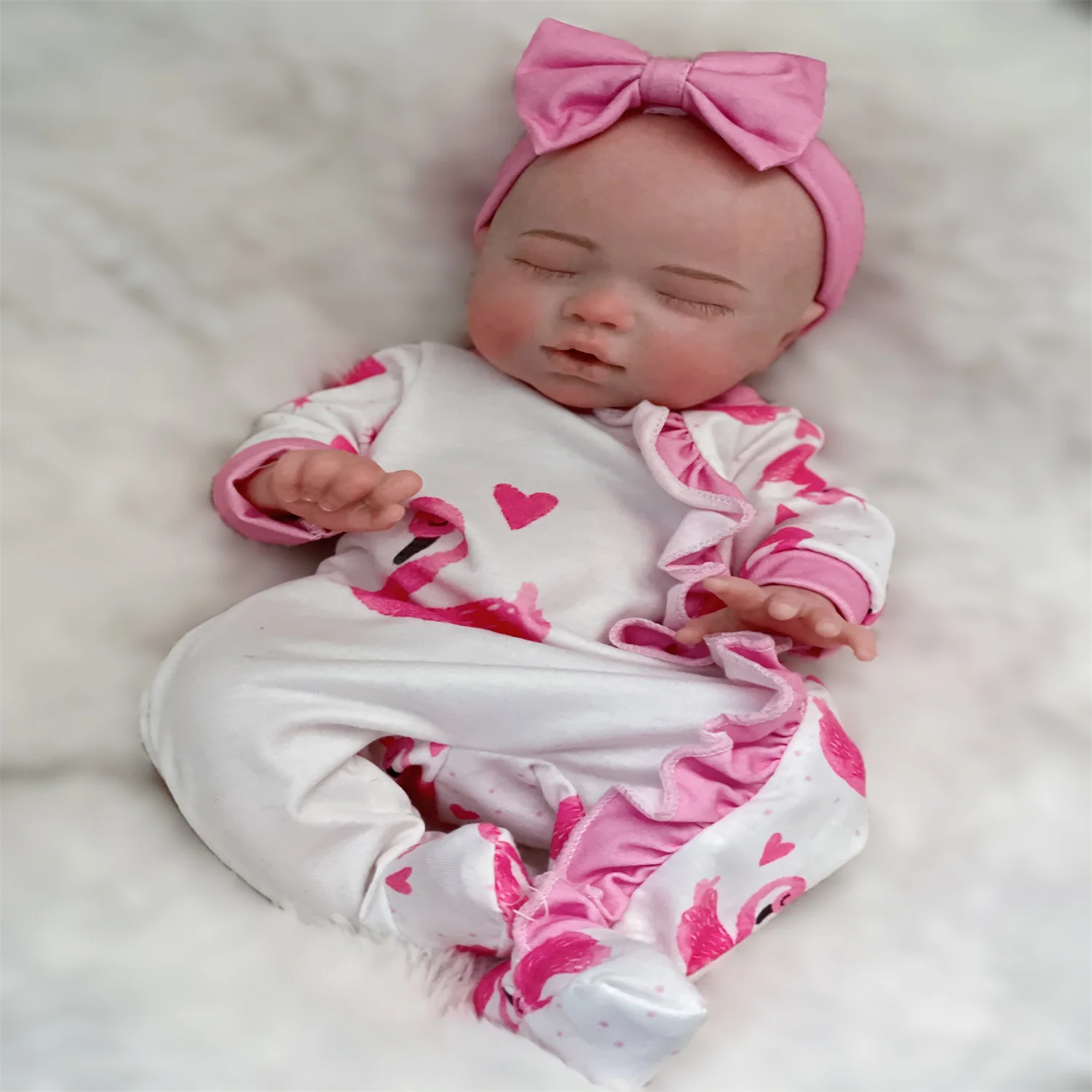 

Attyi 35CM Can Drink and Pee Full Body Silicone Asleep Reborn Girl Doll Handmade Lifelike Realistic Baby Reborn Doll For Kids