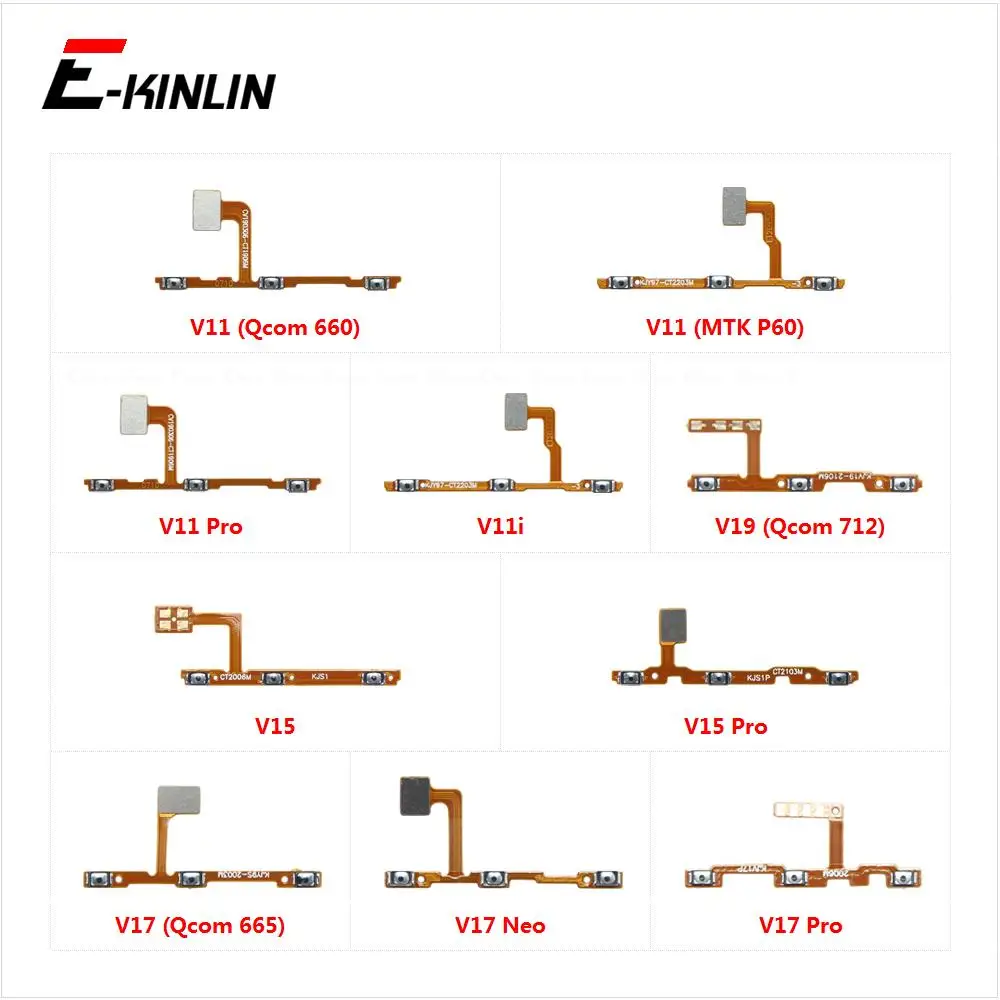 Power ON OFF Mute Switch Control Key Volume Button Flex Cable For Vivo V19 V17 Neo V15 V11i V11 Pro Repair Parts