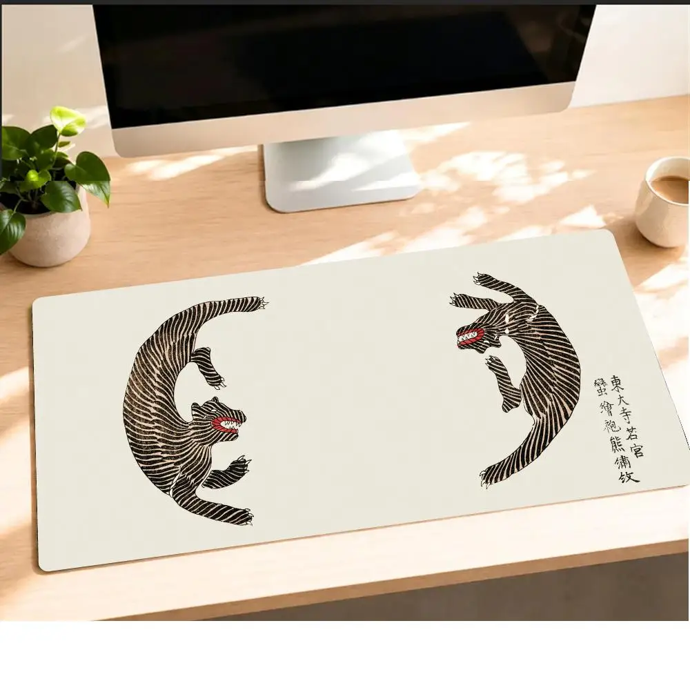 Striped Tiger Mousepad Speed Office Desk Accessories Gaming Mats Mouse Carpet Mouse Mat Desk Pad Set Up Computer Desk Decorating