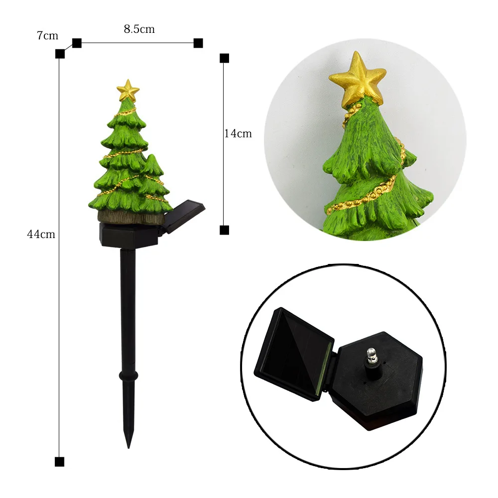 Solar LED Outdoor Tree Lamp, Impermeável Paisagem Luzes, Decoração de Jardim de Natal Lâmpadas de Ano Novo Casa Varanda, 176