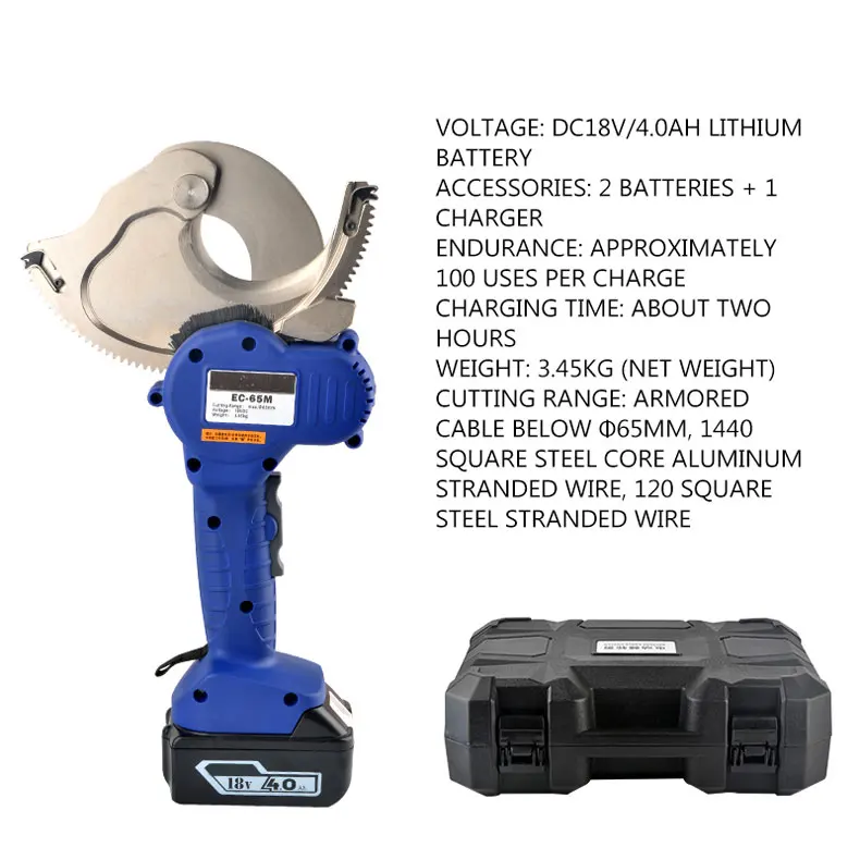 Factory outlet  EC-50M/65M Electric gear cutter Charging ratchet Cable scissors charging Electric Cable Scissors