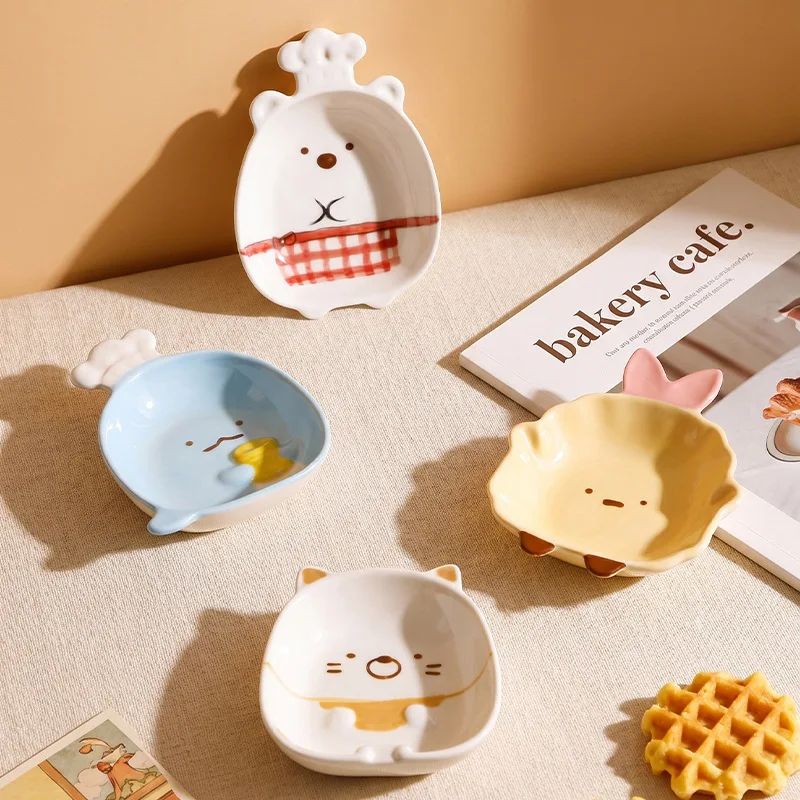 Nordic Small Animals Ceramic Dipping Dishes Ornaments Kitchen Dining Table Hotel Seasoning Dishes Dishes Crafts Home Decoration