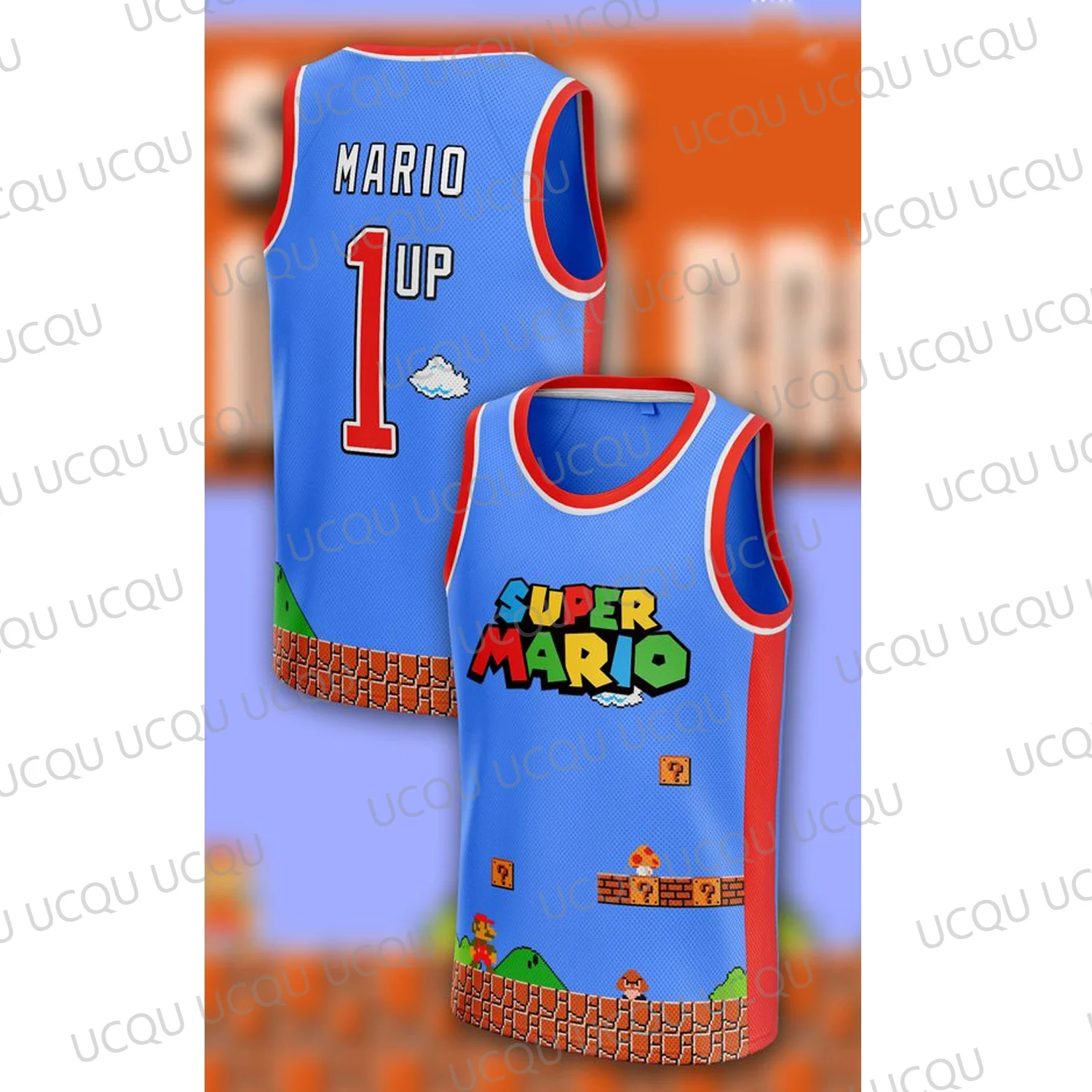 2024 New Arriavl Mario Bros Special Design Sport Jersey For Adult/Kids Tank Vest Oversized Cosplay Jersey