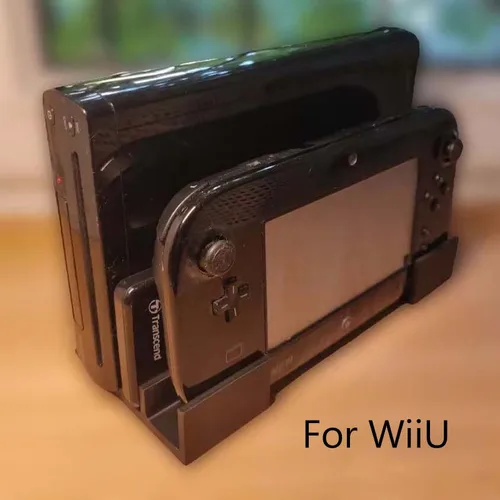 Imagen 2 del producto Para consola de juegos Wii U, soporte tres en uno, Base de impresión 3D, juegos y accesorios de consola de juegos Wii U