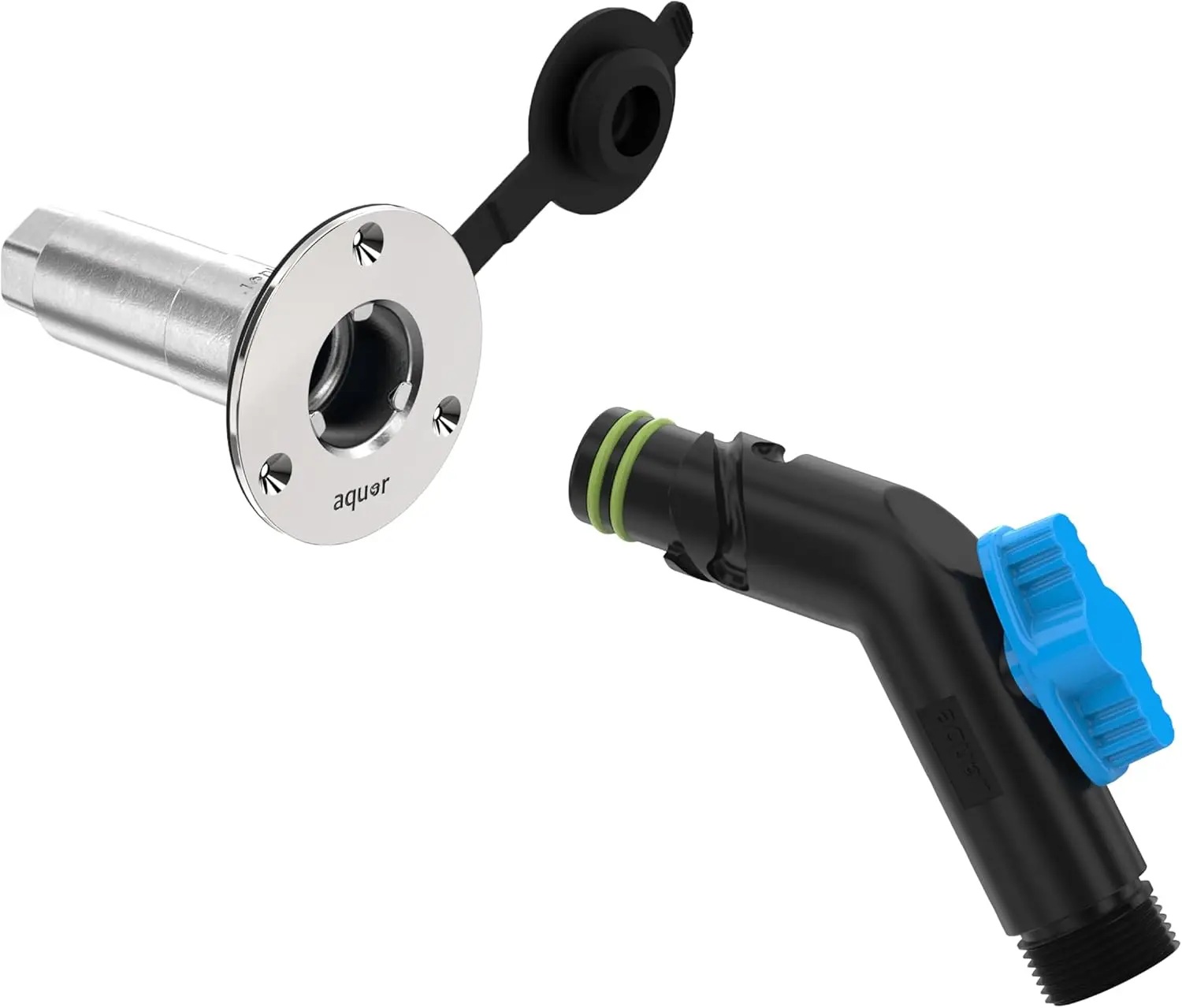 

RV City Water Inlet, Quick Connect RV Water Inlet Replacement for Motorhome, Camper, and Trailer, Stainless Steel Flush-Mount