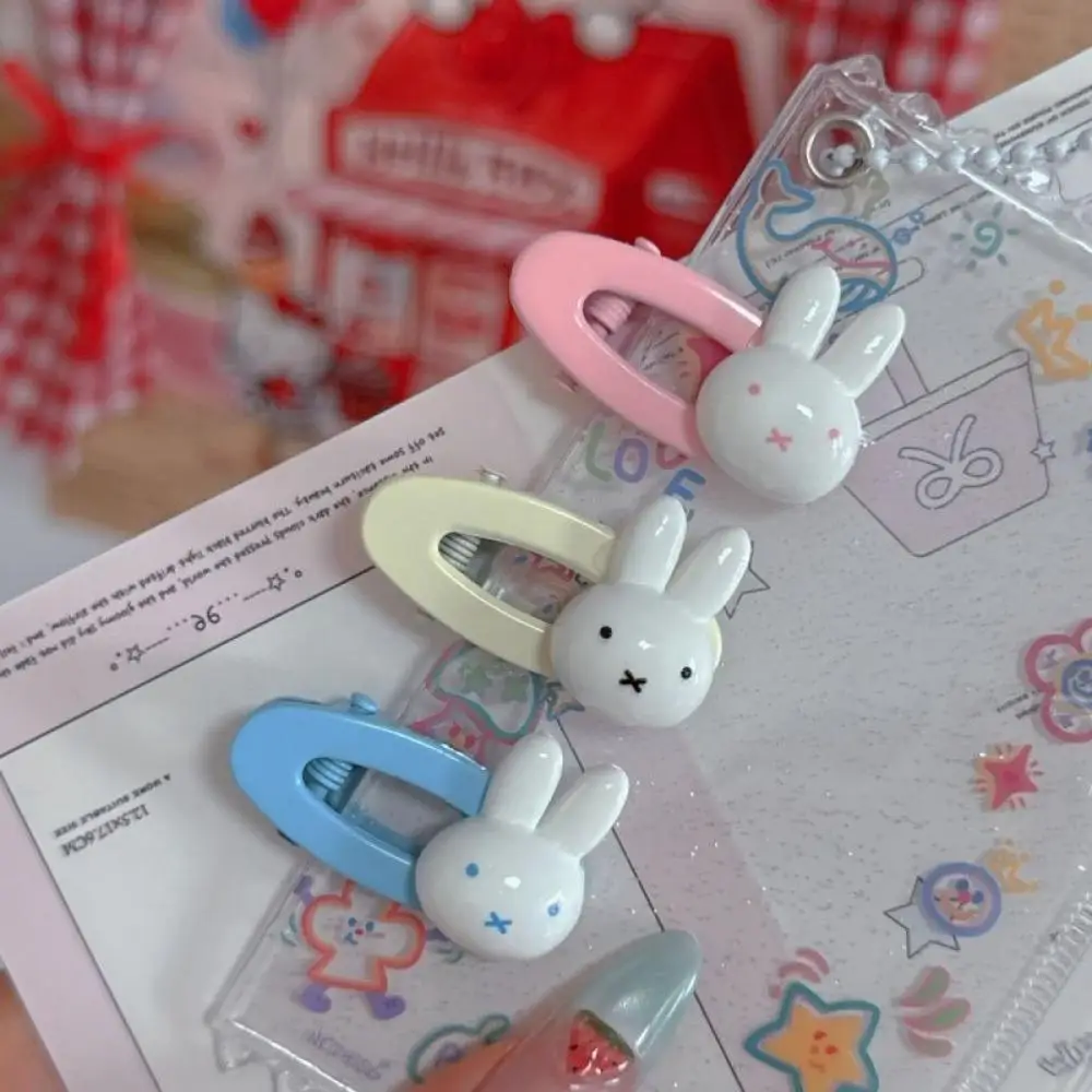 

2 шт. новый Kawaii Miffy Rabbit Bb зажим Miffy Point с боковым вырезом мультяшная заколка для волос японская милая заколка для волос для девочек аксессуары для волос