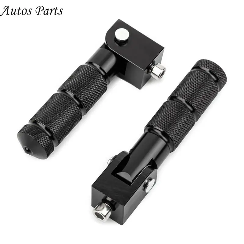 

57BA 1 Pair Front Rear Footrest Pedal Motorcycle 90° Fixed Folding- Footpegs Modification Accessories Motorcycle Foot Peg