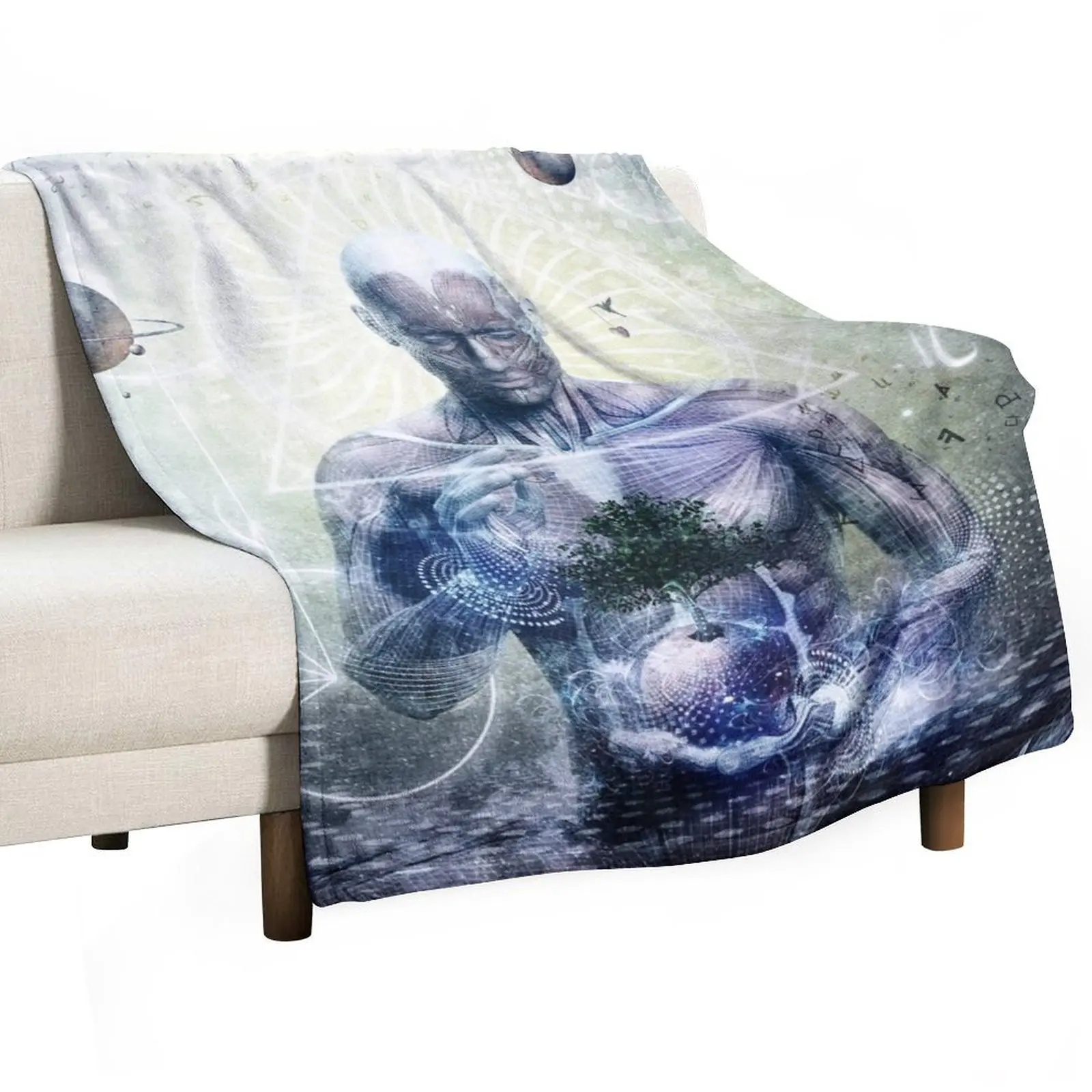 

Experience So Lucid, Discovery So Clear Throw Blanket Lightweight Warm Blanket for Travel Camping