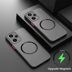 Luxury Magnetic Hybrid Hard Back Cover Case For Xiaomi Redmi Note 12 Turbo 12 Pro 11 11S 10 10S Pro Matte Silicone Soft Coque 