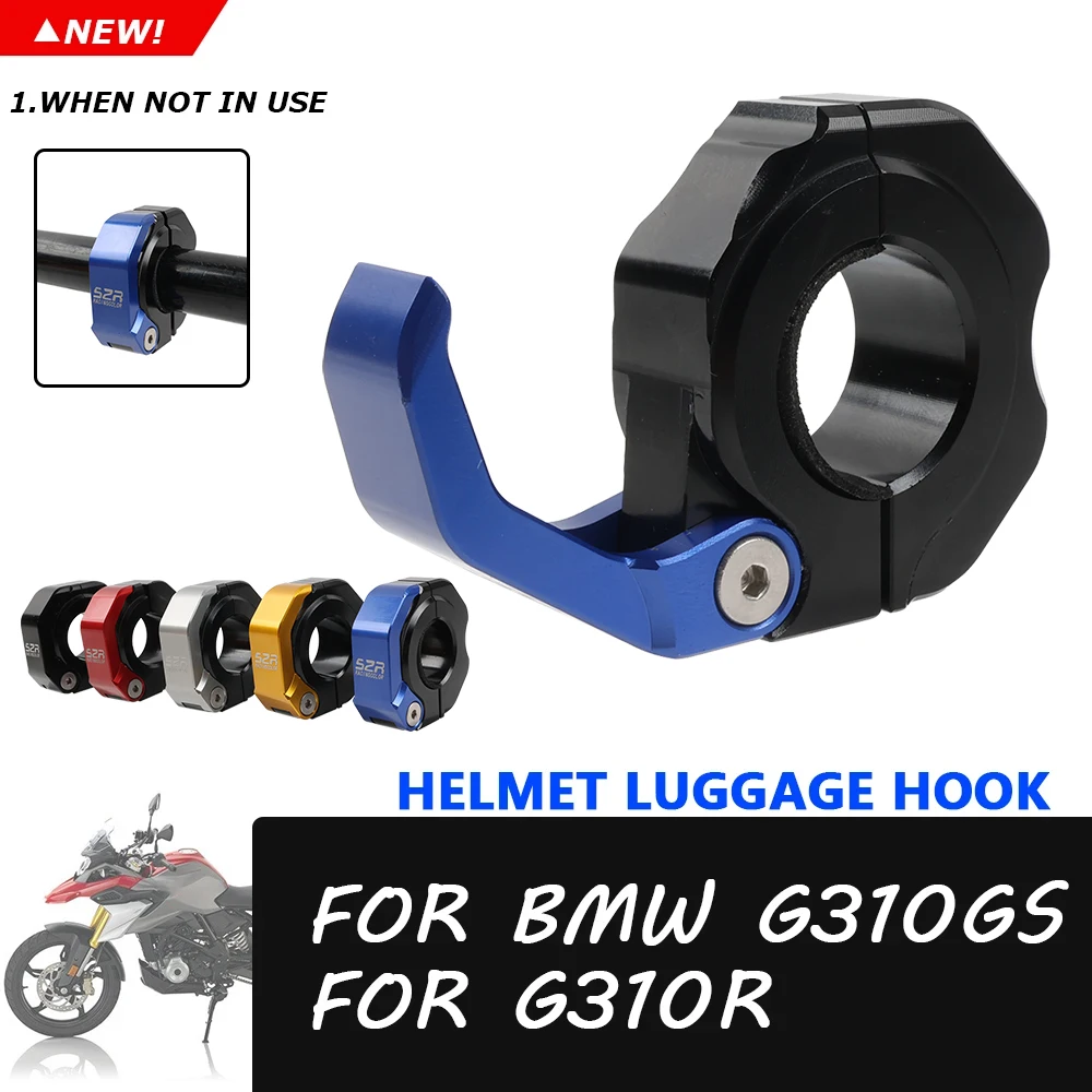 

Motorcycle Accessories Luggage Helmet Hook Mount Holder Bag Carry Hanger Claw For BMW G310R G310GS G310 GS G 310R G 310 R 2023