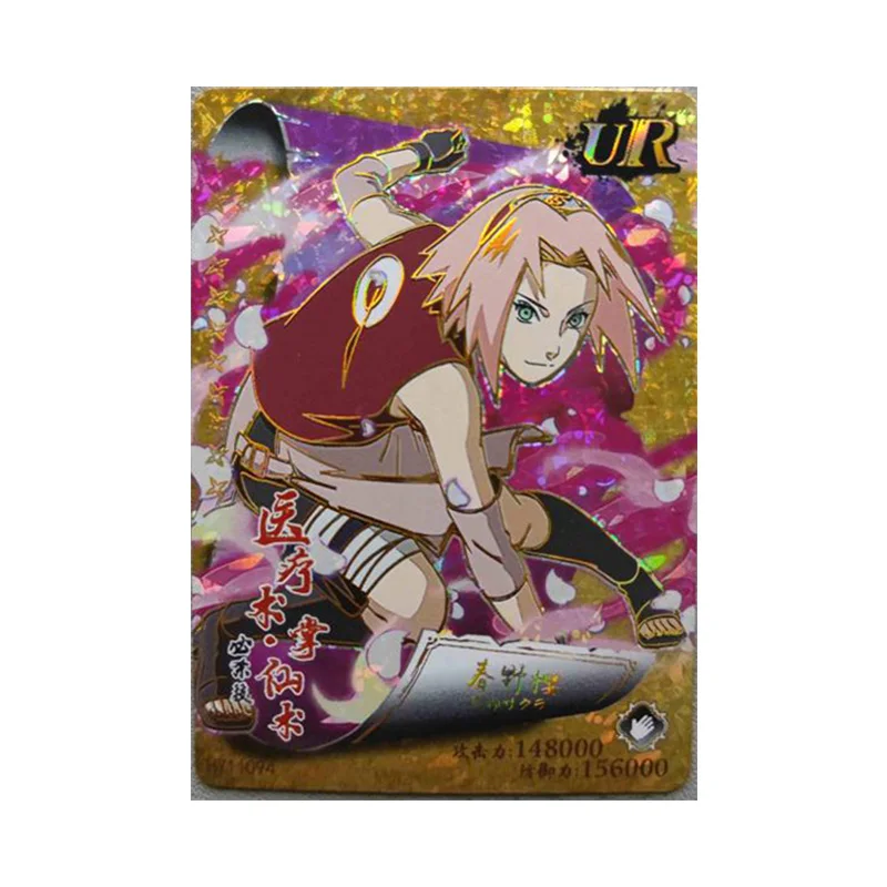 Anime NARUTO Rare UR Refraction Foil Senju Tobirama Uchiha Itachi Haruno Sakura Toys for boys Collectible Cards Birthday Present