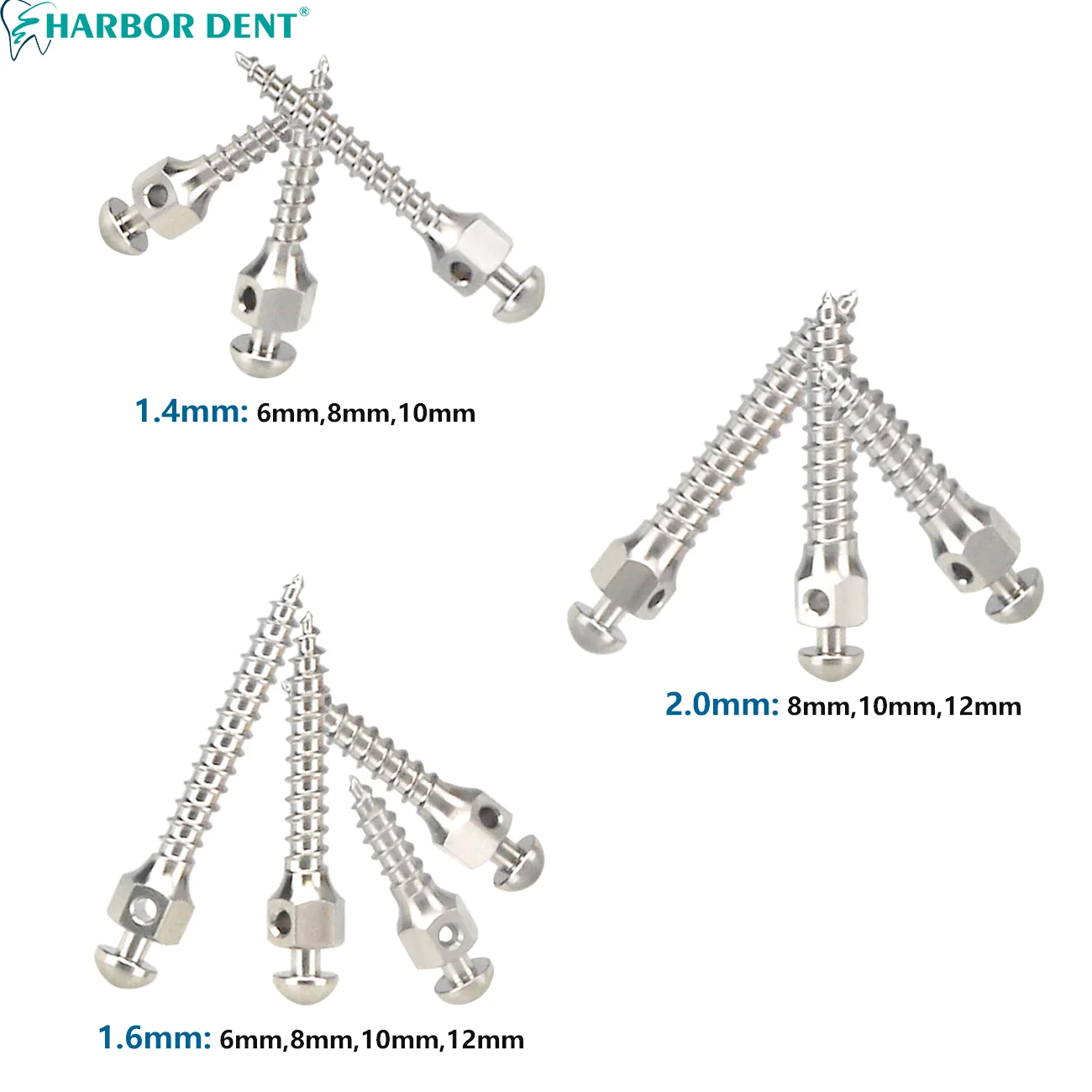 1Pc Micro impianti dentali vite di ancoraggio ortodontico 9 dimensioni Mini viti strumento di abbinamento per cacciavite a perno per canale radicolare dentista