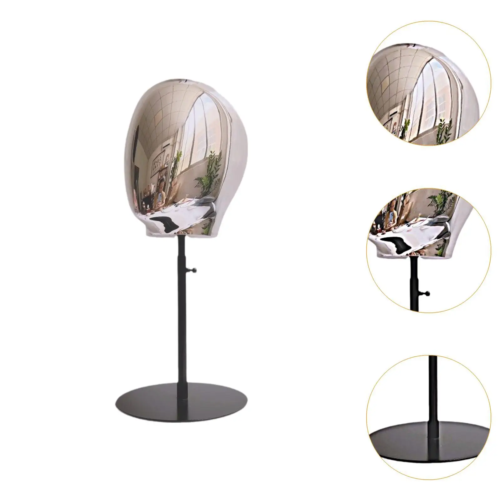 PVC Mannequin Head Headwear Display Props Height from 15.94-21.26inch Hats Display Head for Headdress Hair Styling Wig Salon