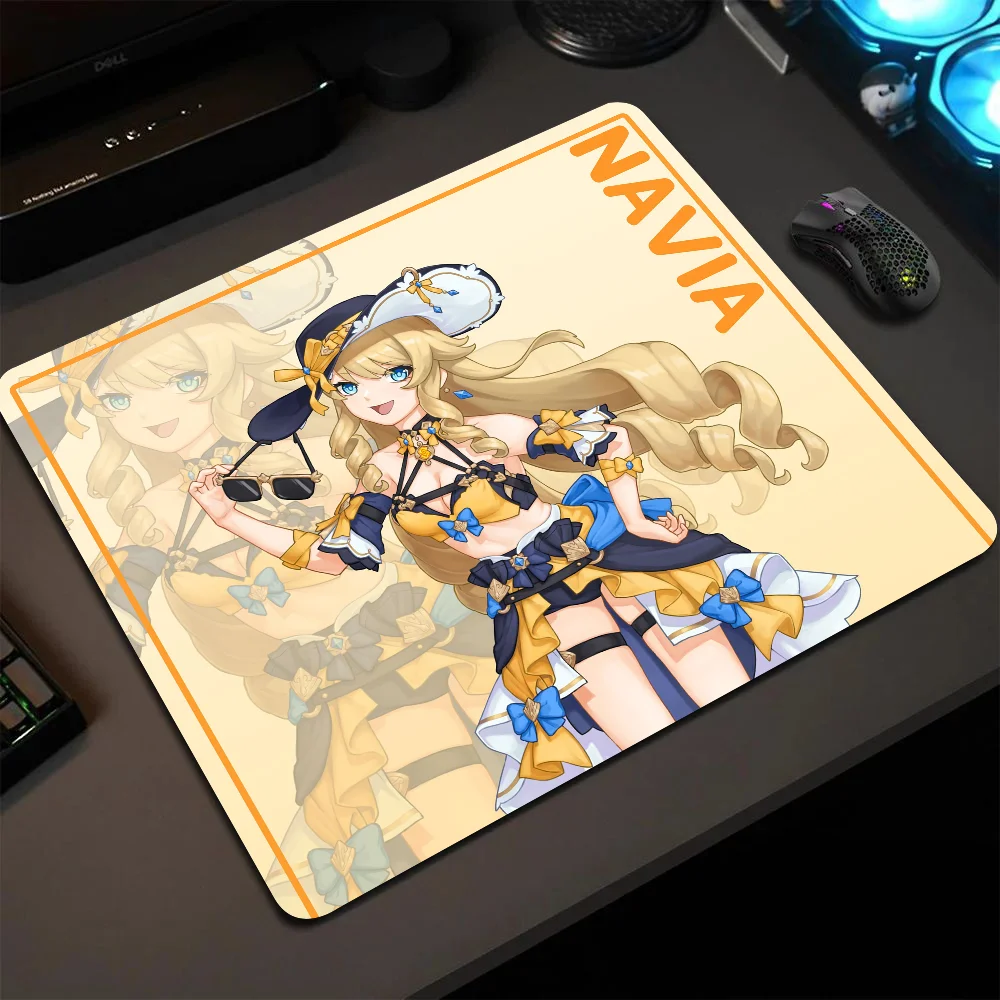 

Navia Caspar Genshin Mousepad Small LockEdge Mouse Pad For Gamers Computer Desk Pad Anti-slip Rubber