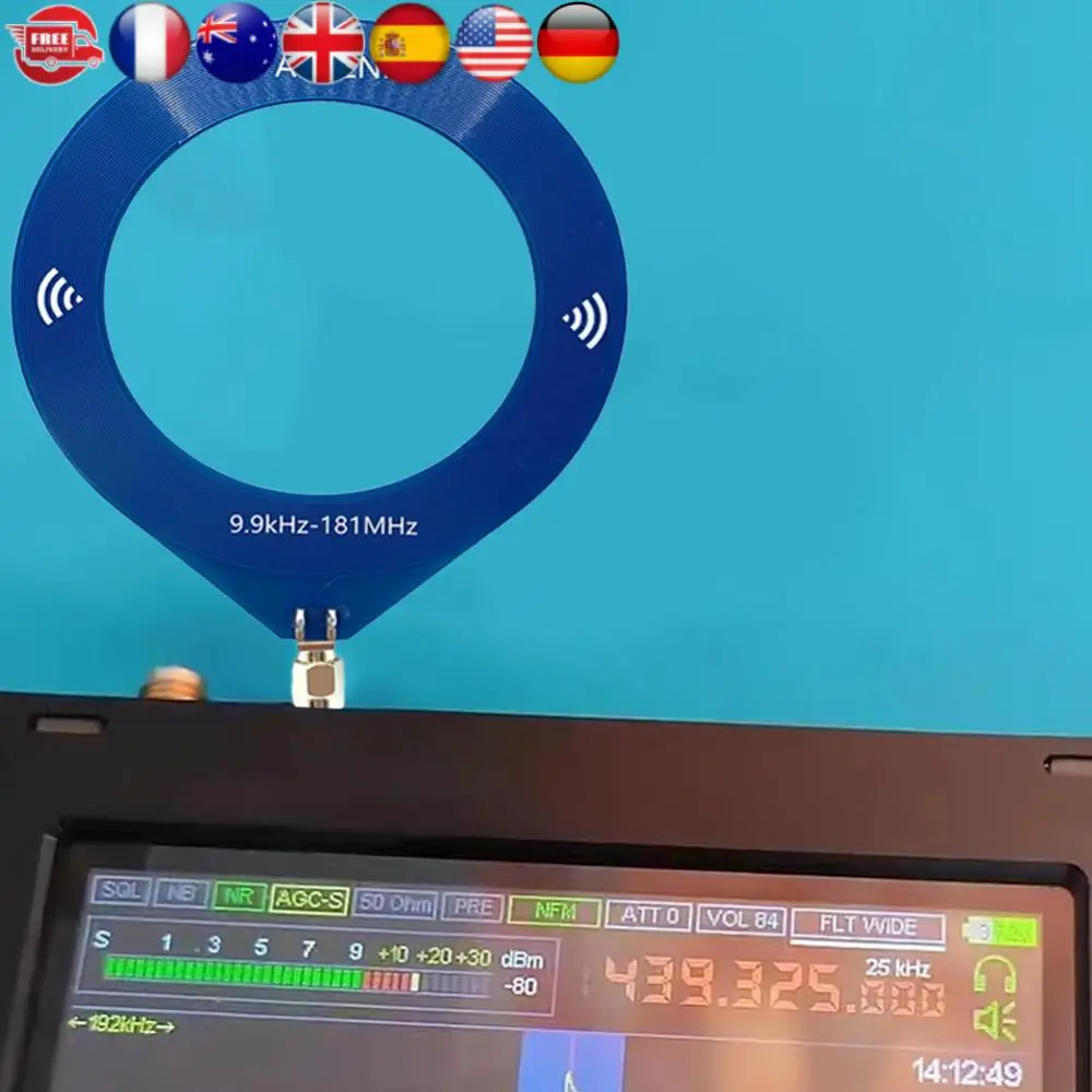 

Маленькая кольцевая антенна BB, 9,9 кГц-181 МГц, интерфейс SMA, мини-петлевая антенна, портативная антенна для малахитового приемника SDR, приемник TEF6686