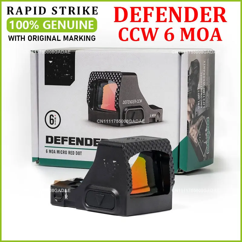 

Оригинальный коллиматорный прицел VT Defender CCW 6 MOA с красной точкой, компактный, для пистолетов, с оптическим прицелом RMSc, активацией движением, ударопрочный