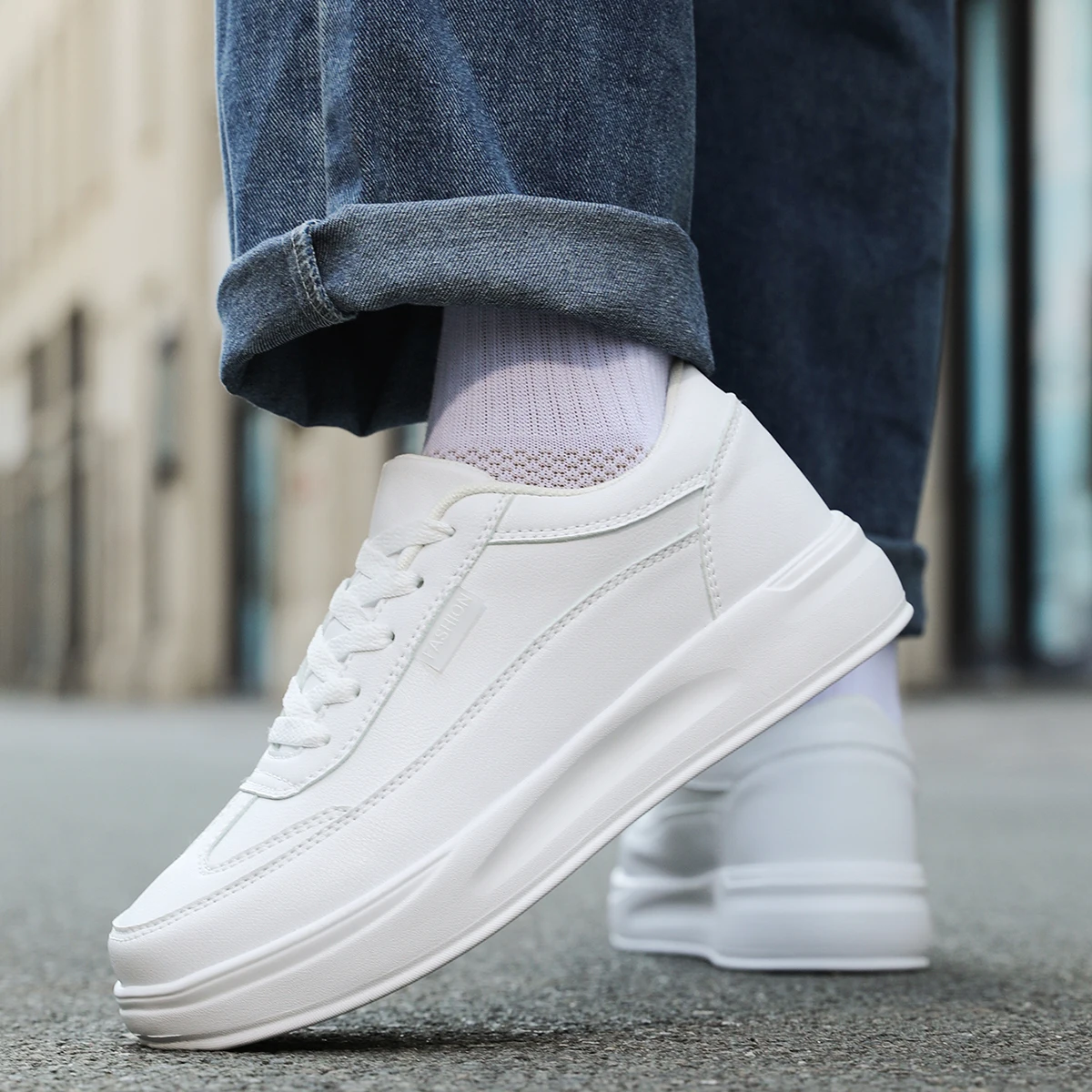 

Мужская повседневная обувь из искусственной кожи для пар, легкая дышащая, износостойкая, нескользящая спортивная обувь для женщин