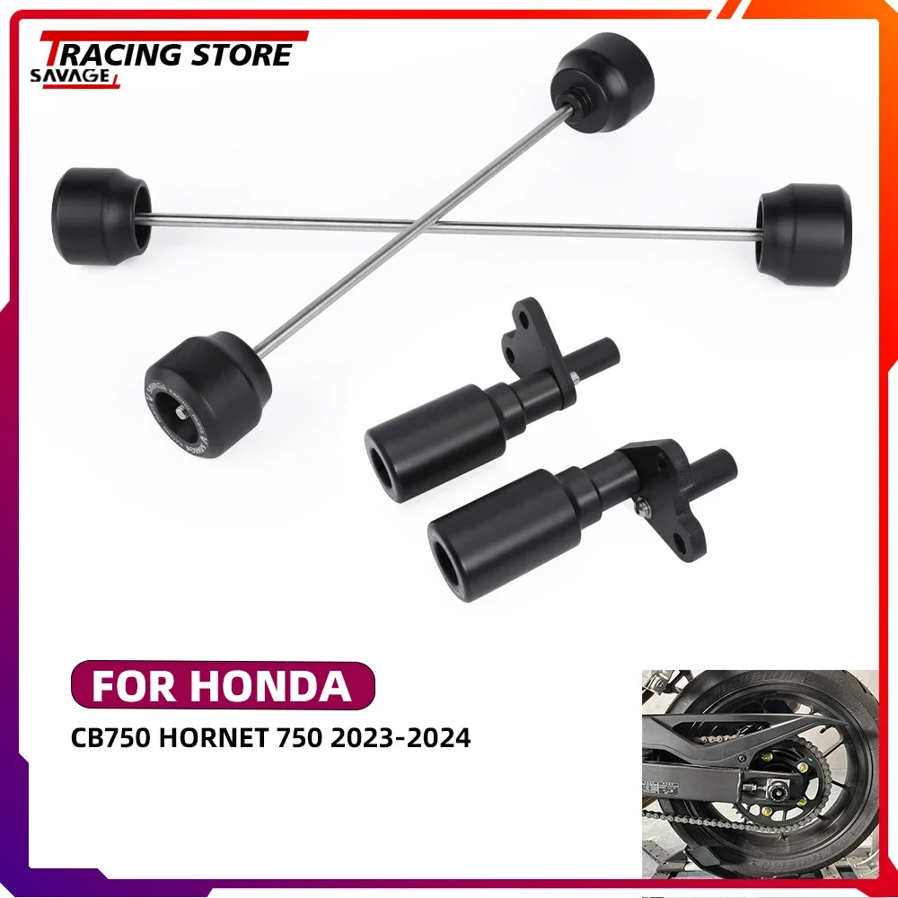 2024 750 poros roda belakang depan sepeda motor Slider pelindung garpu pelindung kecelakaan untuk Honda CB750 Hornet bingkai Slider perlindungan