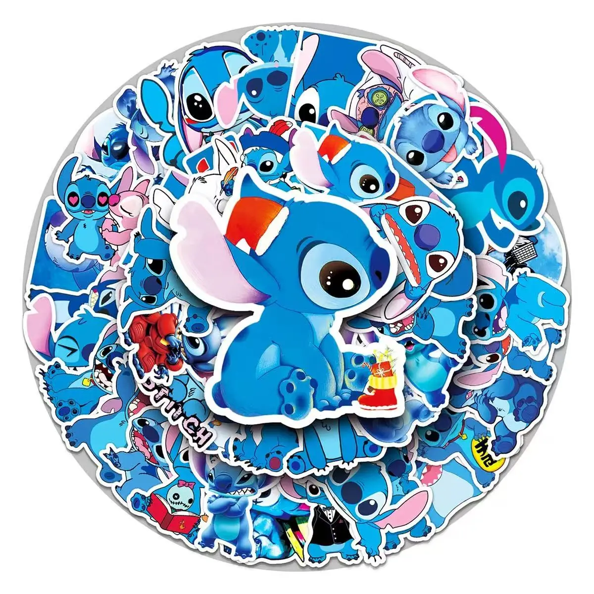 10/50pcs Disney Cute Cartoon Lilo & Stitch Stickers Decals Kid Toy DIY Laptop Suitcase Notebook Decoration Self-adhesive Sticker