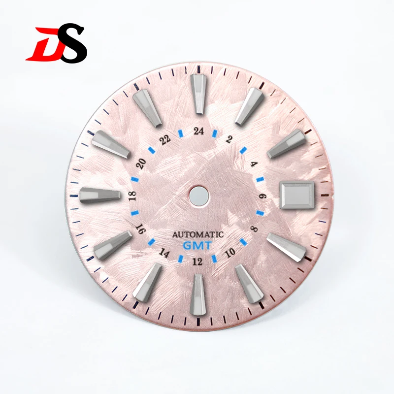 

Sakura 24h blue GMT exquisite GS modified watch dia no luminous suitable for NH34 diameter 28.5mm