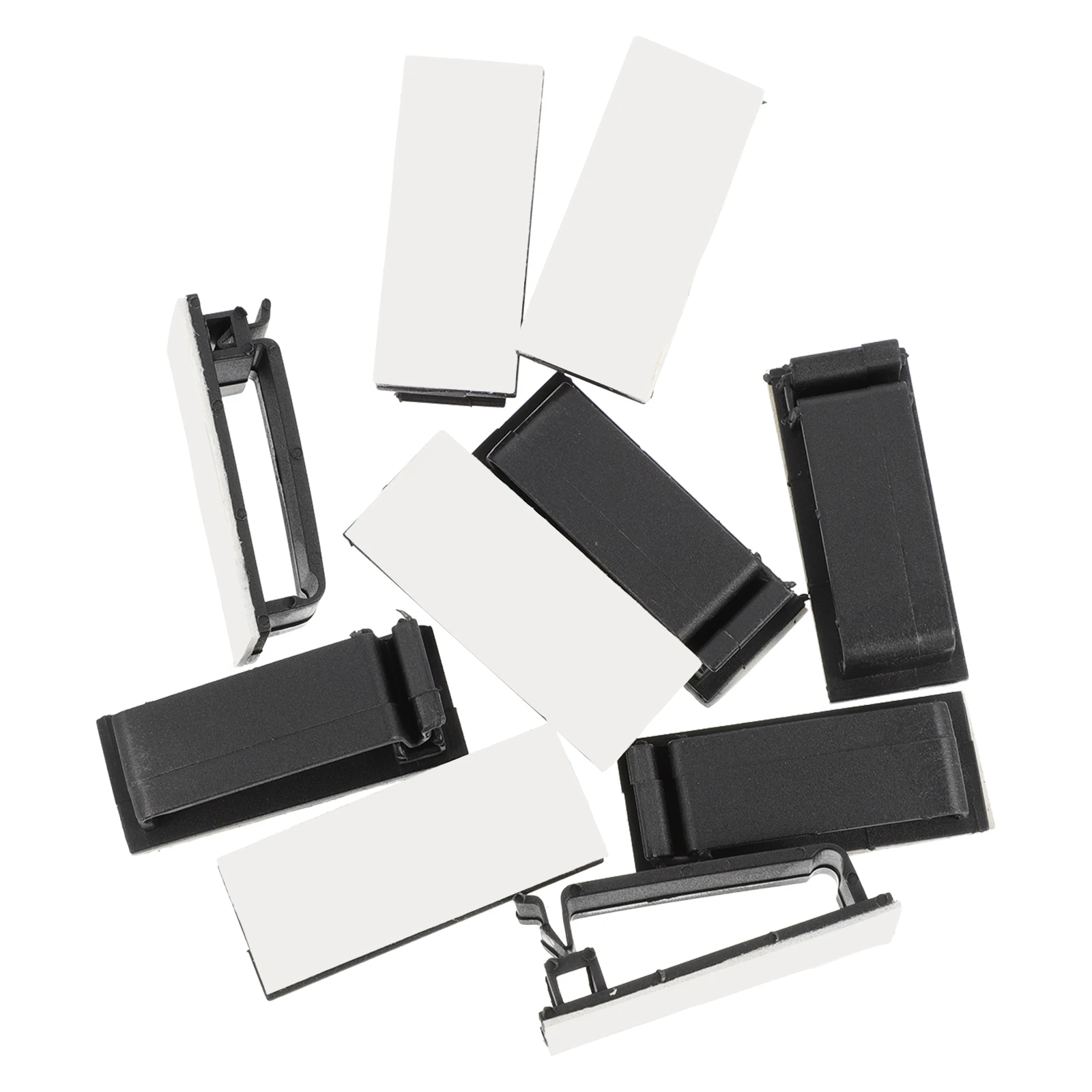 

10Pcs Adhesive Cable Holder Self-Adhesive Cord Clips for Computer and Phone Wires Neat Desktop Organization Plastic Cable