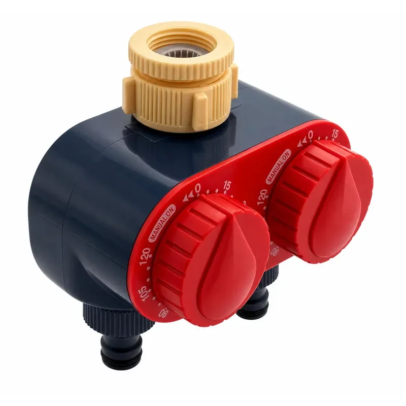 Mechanical Garden Watering Timer No Battery 1 In 2 Out 2 Hour Irrigation Controller for Drip Irrigation Systems